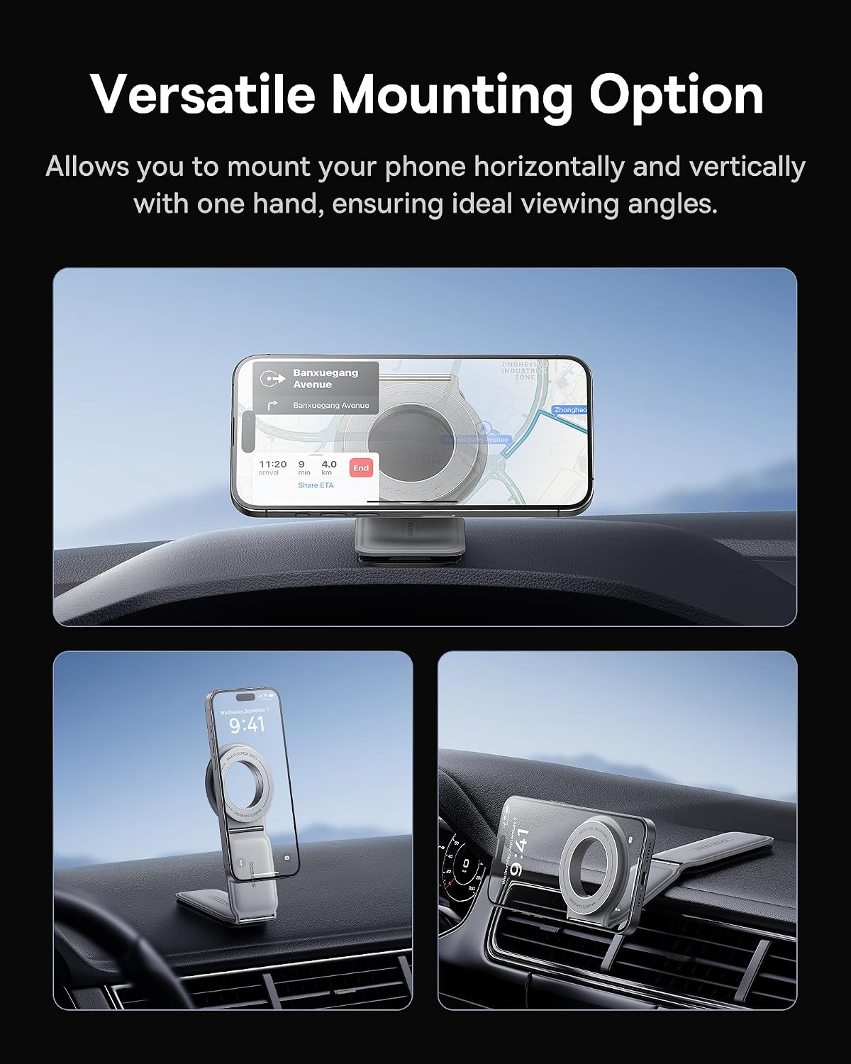 Baseus PrimeTrip Series C02 Mega Magnetic Car Mount Stick-on Version Frosted Gray — Grey