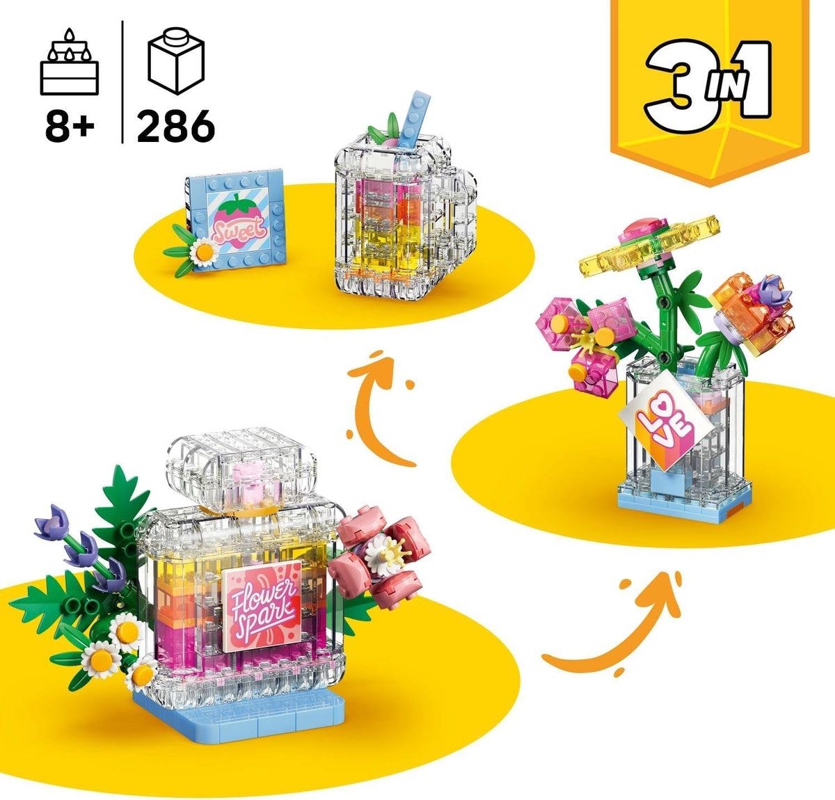 LEGO Creator 3in1 Floral Decor Perfume Bottle 31383 — image 3