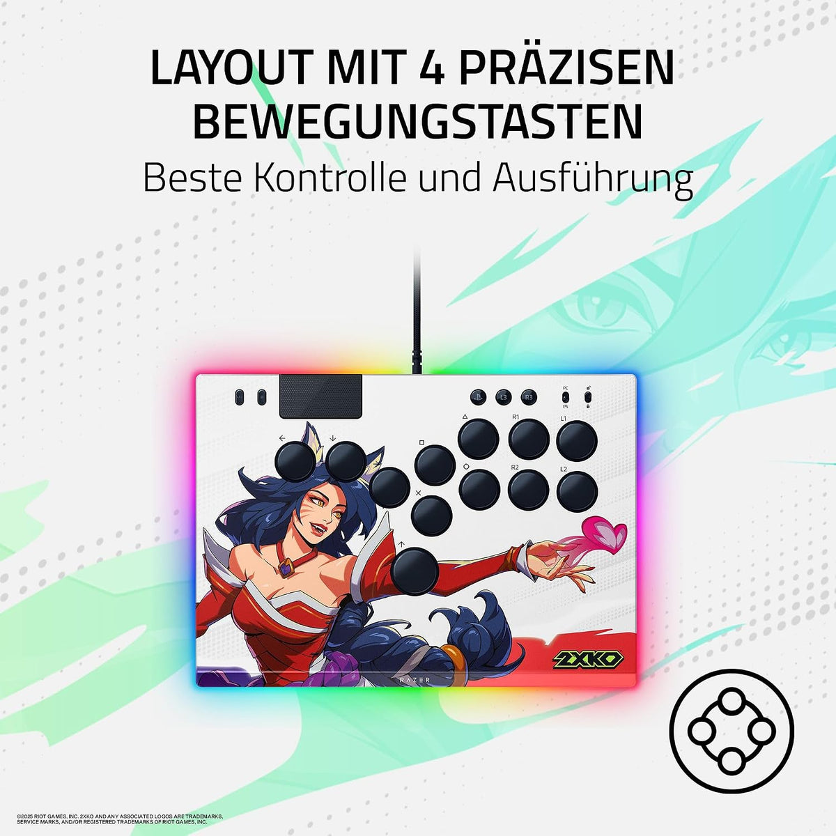 Razer Kitsune All-Button Optical Arcade Controller for PS5 & PC — product image 2