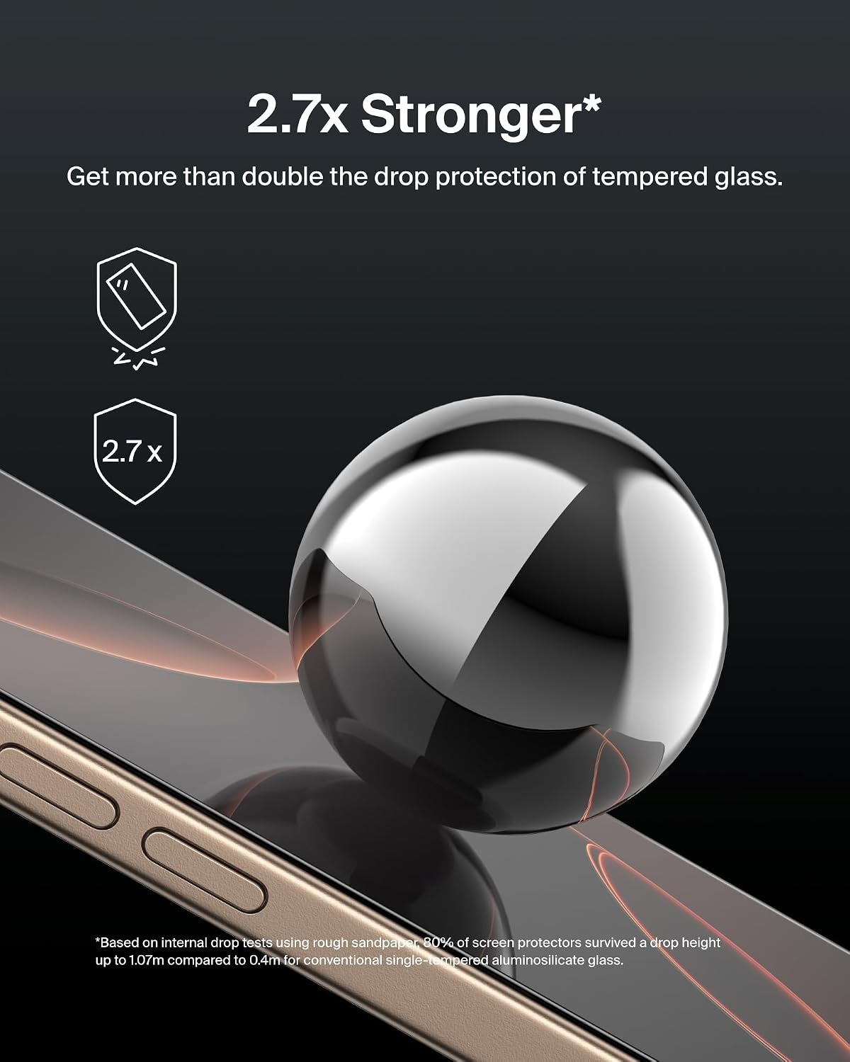 Belkin ScreenForce UltraGlass 2 Treated iPhone 16 Pro Screen Protector, scratch-resistant, 9H hardness tested glass, slim design, with bubble-free application, full screen coverage for iPhone 16 Pro