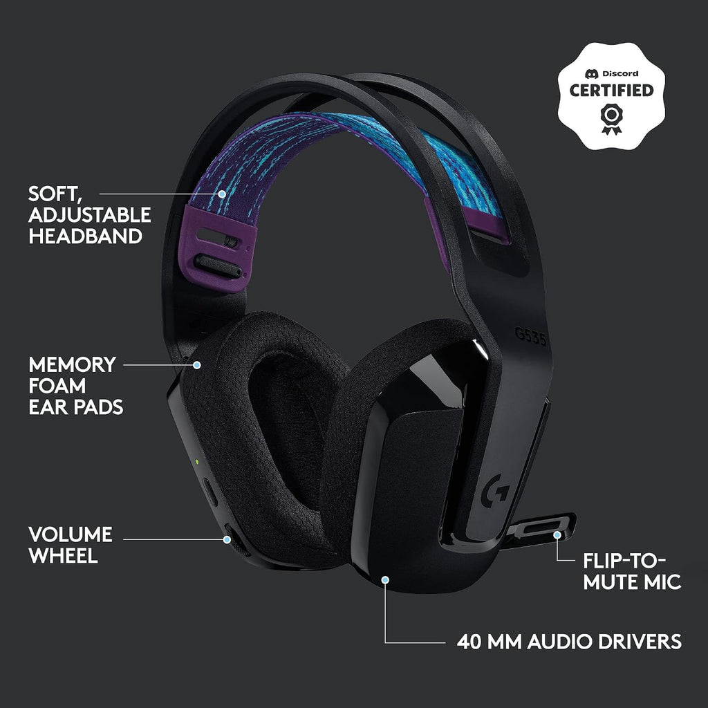 Logitech G535 Wireless Gaming Headset — Black