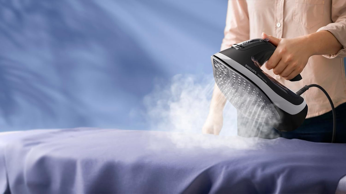 Philips Steam Iron 2600W, 45g/min Continuous Steam, 190g Steam Boost — Black