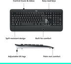 Logitech MK540 Keyboard and Mouse Combo — Black