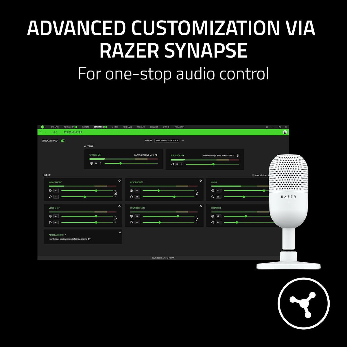 Razer Seiren V3 Mini USB Microphone — White — product image 7