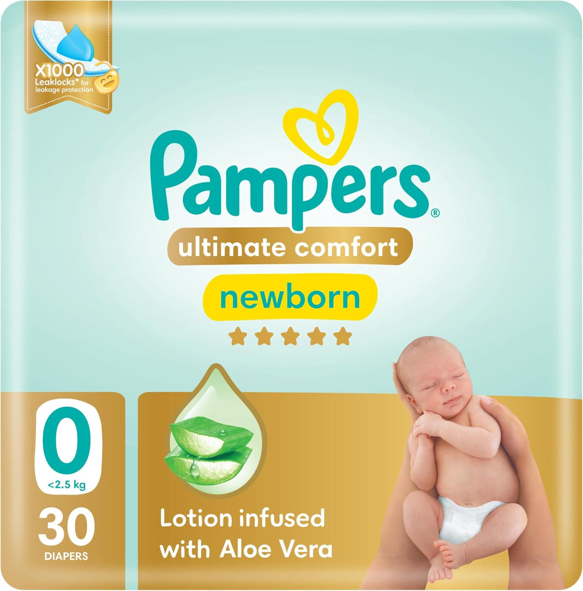 Pampers Ultimate Comfort Premium Taped Diapers, <2.5kg, Size 0, CP 30 Count
