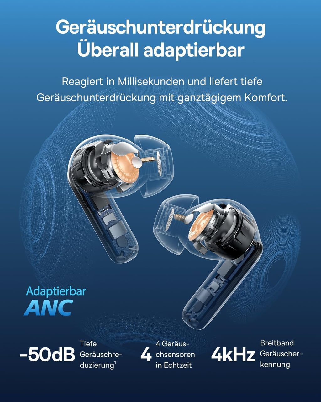 Baseus Bass EP10 Pro Noise-Cancelling Earbuds — White