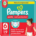 Pampers Rash Protection, Size 6, 16+ kg, Value Pack, 19 Diaper Pants