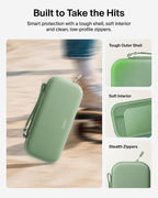 Belkin Nintendo Switch 2 Case Travel Bag w/AirTag Holder & Game Card Storage Pocket - Portable Lightweight Protective Carrying Case w/Hard Shell & Soft Interior, Gaming Travel Essentials - Sage