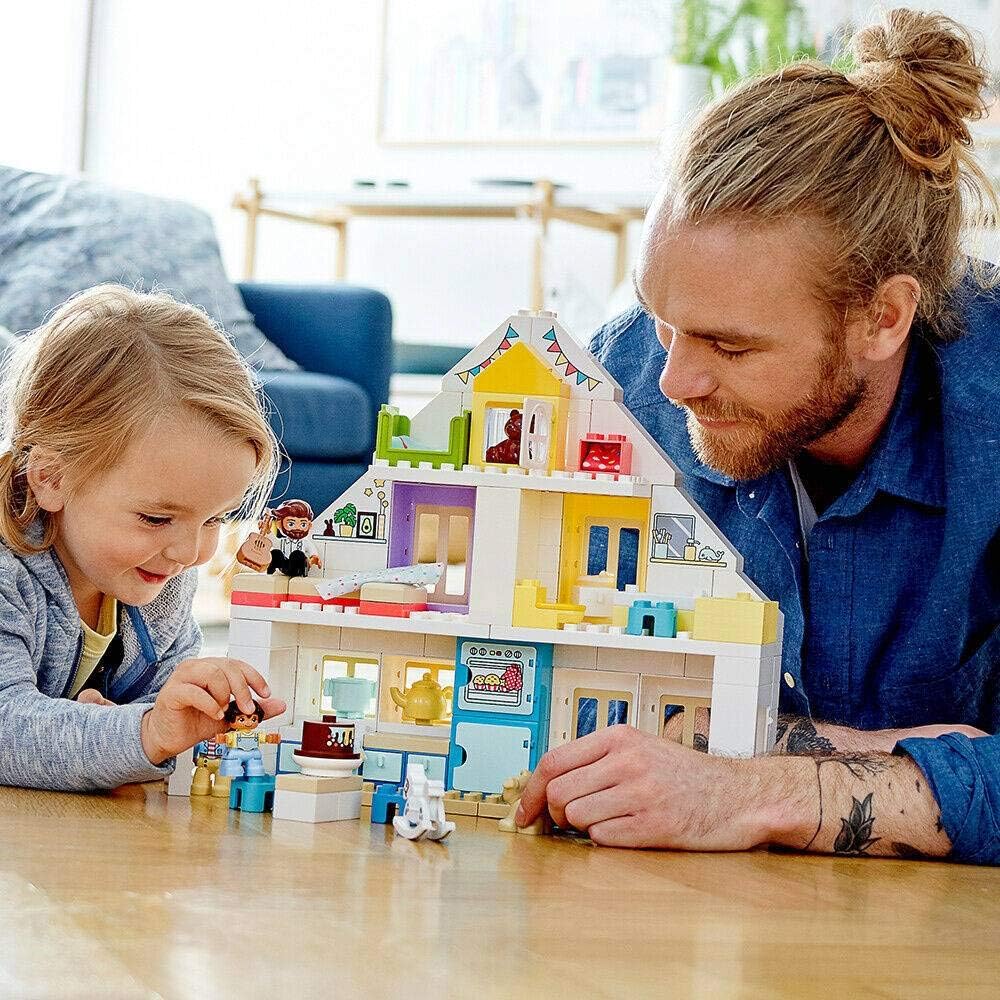 LEGO DUPLO Town Modular Playhouse 10929 Dollhouse with Furniture and a Family — image 5