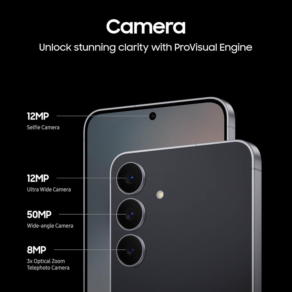 SAMSUNG Galaxy S25 FE (2025), 128GB AI Smartphone, Large Display, 4900mAh Battery, High Res-Camera, AI Photo Edits, Durable,JetBlack - International Version