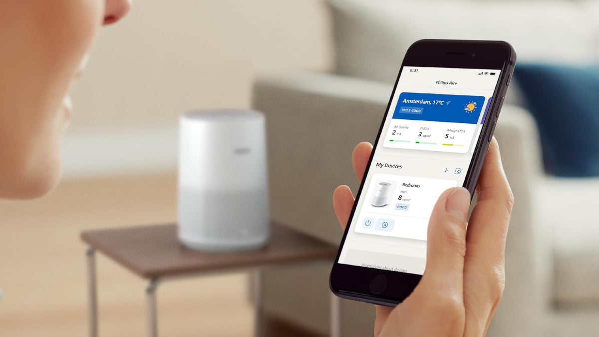 Philips Air Purifier, For Rooms Up To 44m², 170m³/h CADR, Sleep Mode — White/Silk Beige