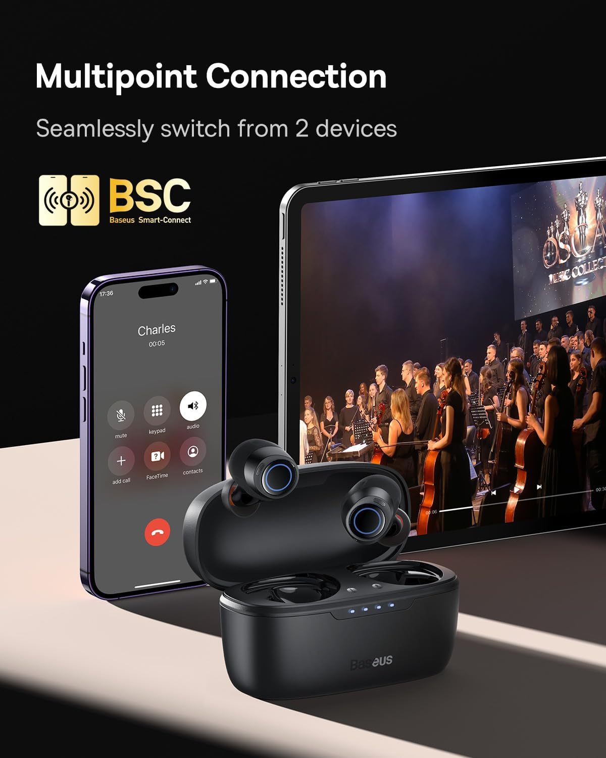 Baseus Bowie MA10 Wireless Earbuds — Black