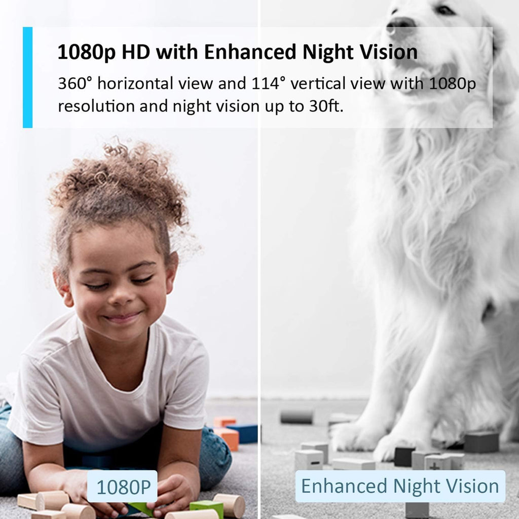 TP-Link Tapo Pan/Tilt Smart Security Camera, Indoor CCTV, 360 Rotational Views, Works with Alexa&Google Home, No Hub Required, 1080p, 2-Way Audio, Night Vision, SD Storage, Device Sharing (TC70)