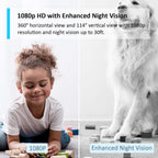TP-Link Tapo Pan/Tilt Smart Security Camera, Indoor CCTV, 360 Rotational Views, Works with Alexa&Google Home, No Hub Required, 1080p, 2-Way Audio, Night Vision, SD Storage, Device Sharing (TC70)