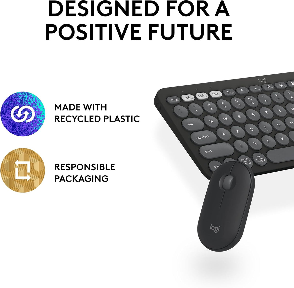 Logitech Pebble 2 Keyboard and Mouse Combo — Graphite