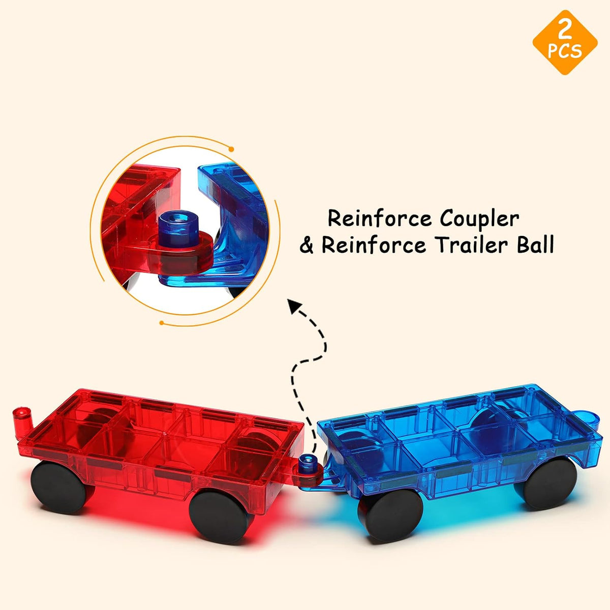 Gemmicc Magnetic Construction Cars — 2-Pack