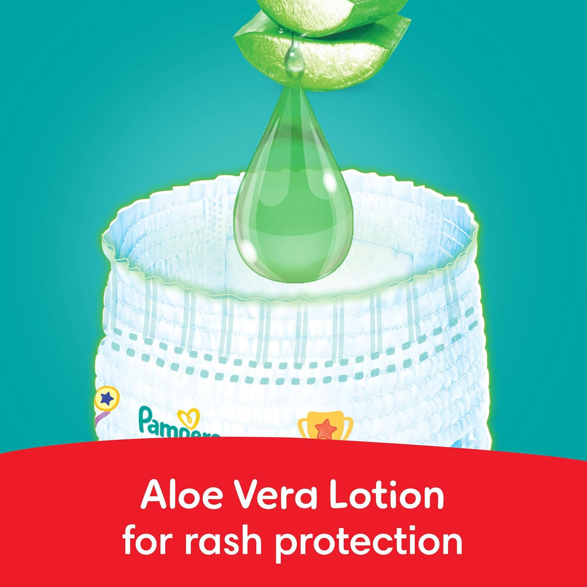 Pampers Rash Protection Culotte Pants Diapers Size 8, 19+kg Mega 104 Count