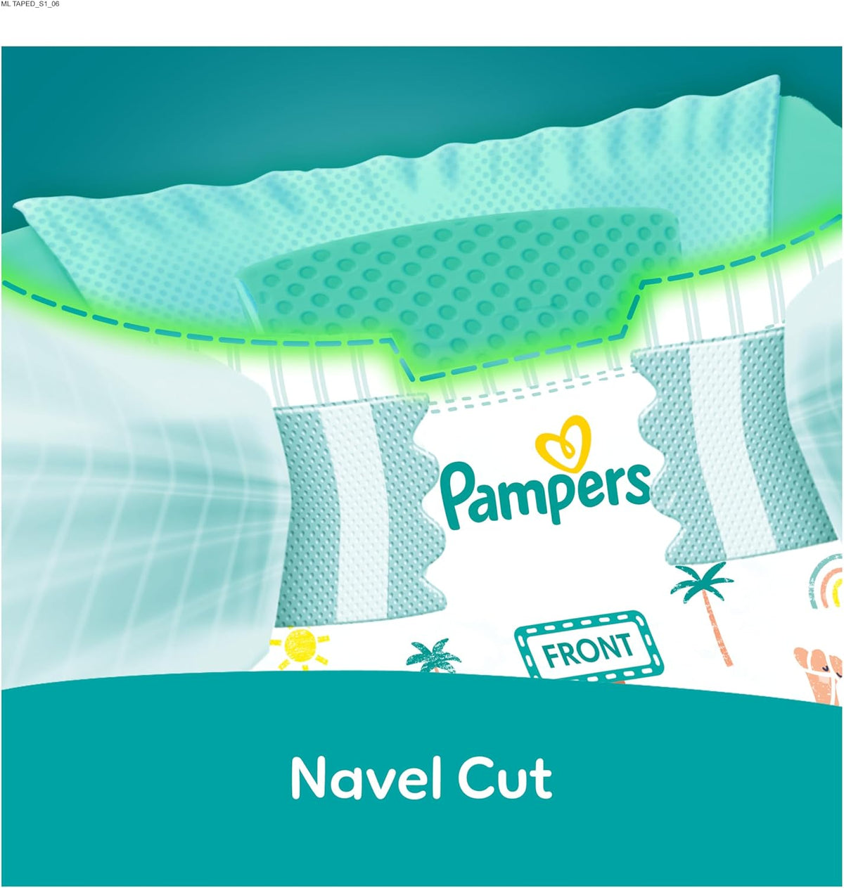 Pampers Rash Protection Aloe Taped Diapers Size 1, 2-5kg, Mega 86 Count (Pack of 2)