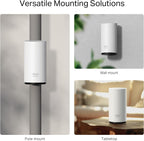 TP-Link Wi-Fi 7 Deco BE25-Outdoor Mesh WiFi BE3600Mbps, External Access Point, Dual-Band, 2 Ports 2.5Gbps, IP65, 4 Internal Antennas, Dust/Water Resistance, Pole/Wall, Alim. PoE/AC, Alexa, 1 Piece