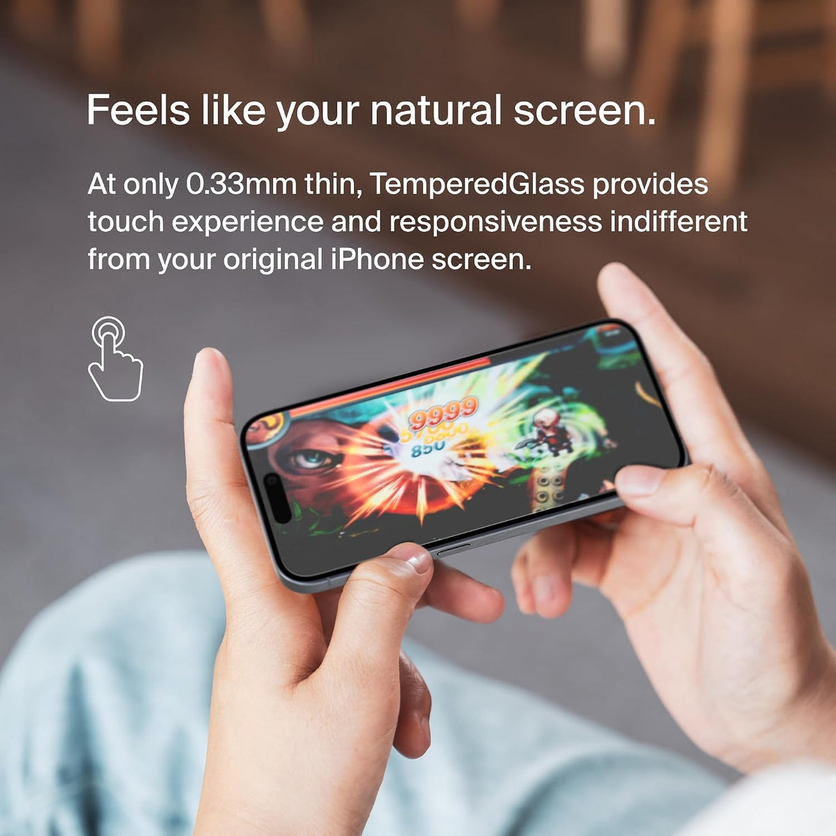 Belkin ScreenForce TemperedGlass Treated Privacy Screen Protector for iPhone 15 Pro - Slim & Scratch-Resistant - Includes Easy Align Tray for Bubble Free Application