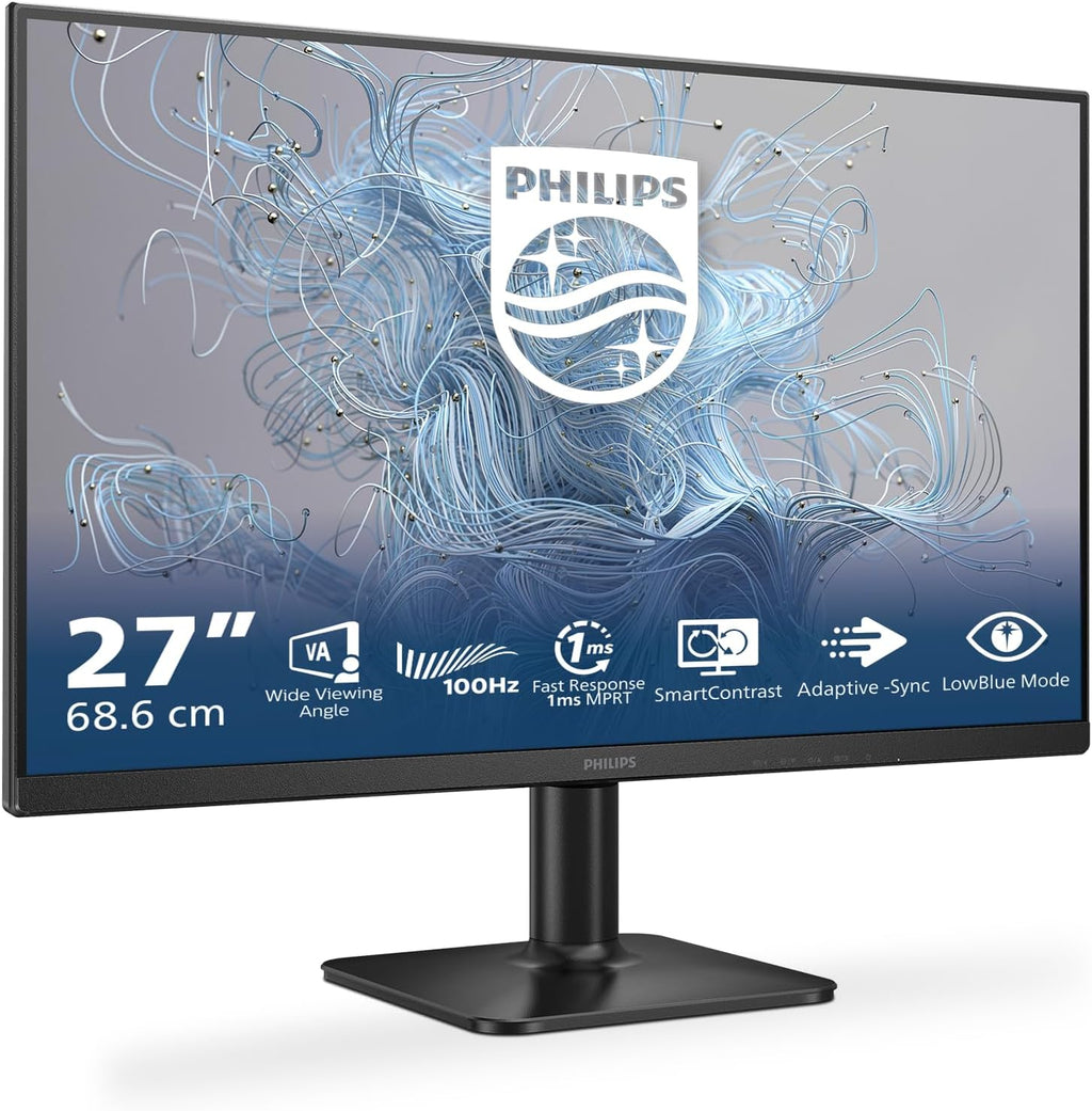 Philips 27E2N1100L - 27 inch Full HD monitor, Adayptive image synchronization (1920x1080, 100 Hz, 1x D-Sub, 1x HDMI 1.4) black — Black