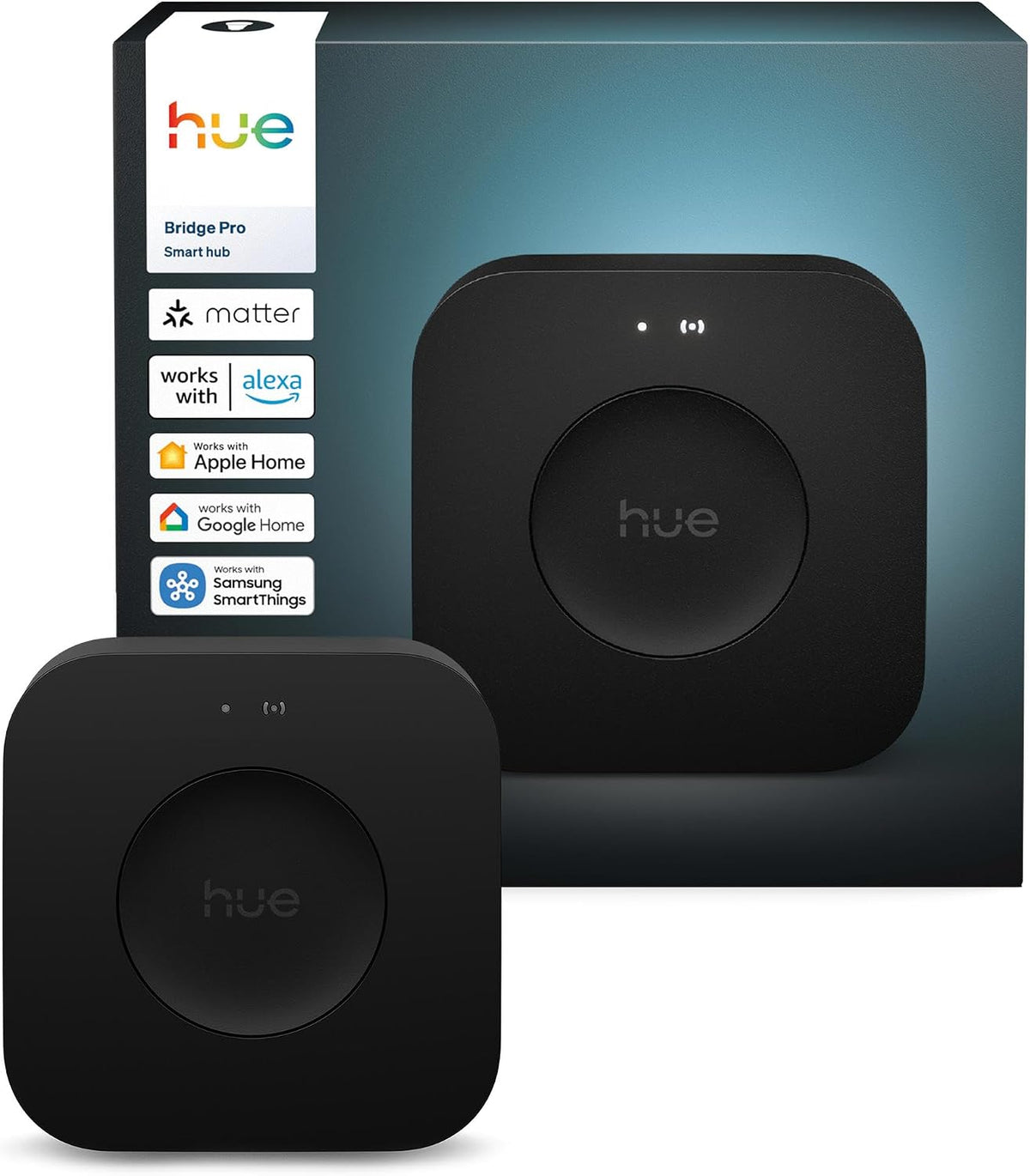 Philips Hue Bridge Pro, Smart Hub for Lighting, Wireless, Supports 150+ Bulbs and 50+ Accessories, Compatible with Apple Home, Amazon Alexa, Google Assistant and Samsung SmartThings — black