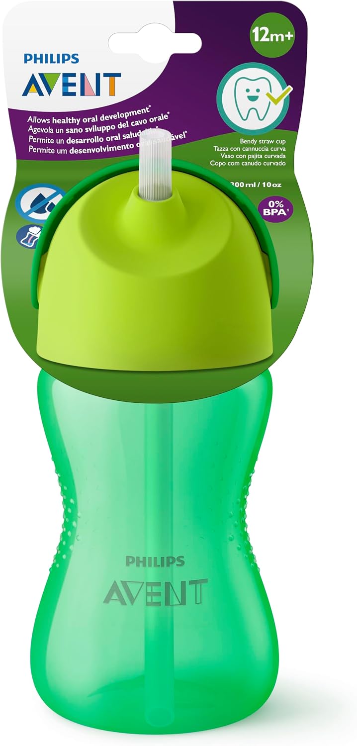Philips Avent Straw Mug Without Handle, 12Â Months + 300Â ml — Green