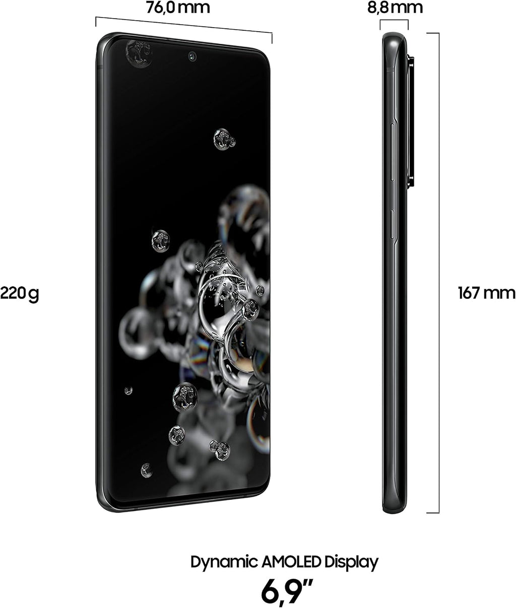 Samsung (Refurbished) S20 Ultra 5G Factory Unlocked SM-G988U1 Cosmic Black 12 GB RAM 128 GB Memory