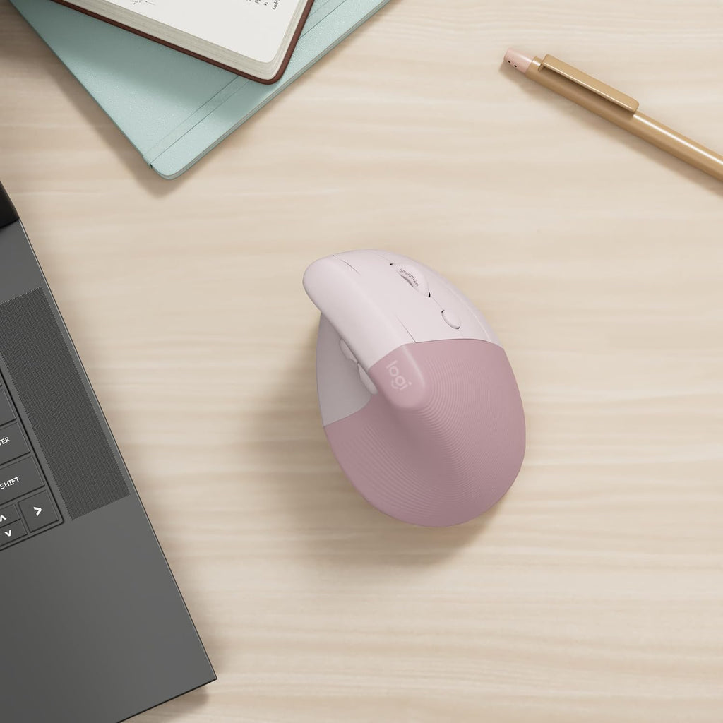 Logitech Lift Vertical Wireless Mouse — Rose
