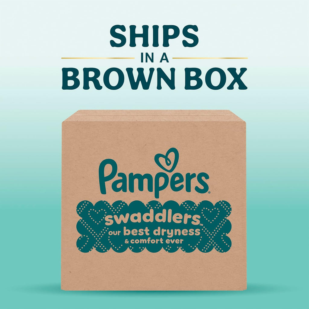 Pampers Diapers Size 3, 168 Count - Swaddlers Disposable Baby Diapers (Packaging & Prints May Vary)