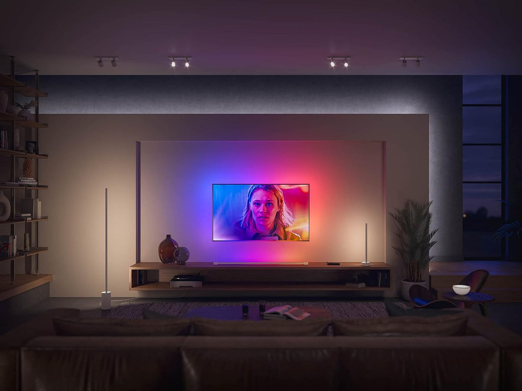 Philips Hue Signe White and Colour Ambiance Gradient Table Lamp [White] Smart Lighting with Bluetooth. Works with Alexa, Google Assistant and Apple Homekit. — White
