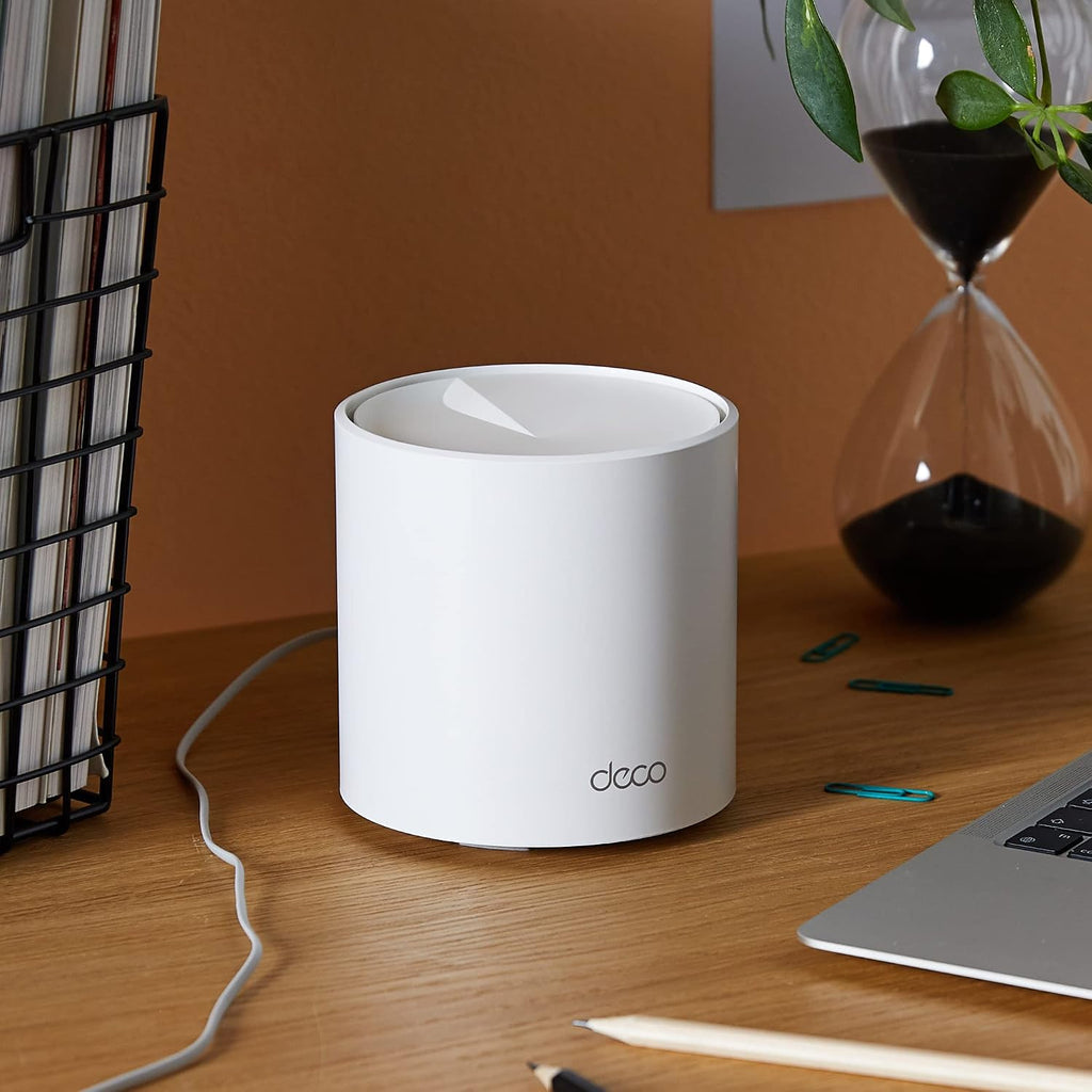 TP-Link Deco X20 AX1800 Whole Home Mesh Wi-Fi 6 System, AI-Driven Mesh, Up to 4,000 sq ft Coverage, 1 GHz Quad-Core CPU, Compatible with Amazon Alexa, With TP-Link HomeShield's kit, Pack of 2, White