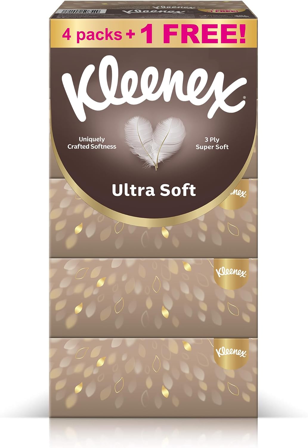 Kleenex Ultra Soft Premium Facial Tissues, Pack of 5 Boxes 96 Sheets X 3 Ply — additional view 2
