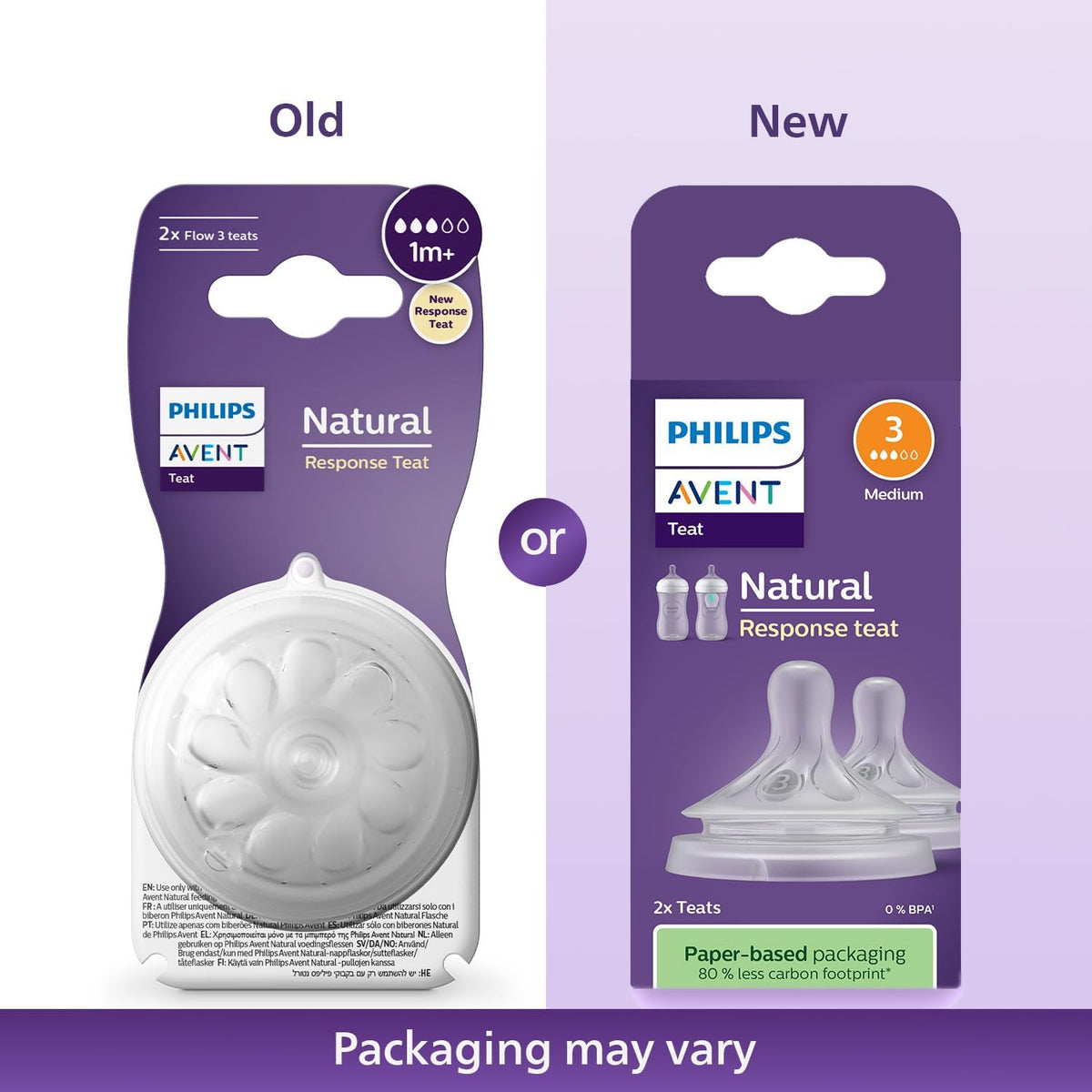 Philips AVENT Philips Natural Response Teat for 1 Month+ Babies SCY963/02- Twin Pack