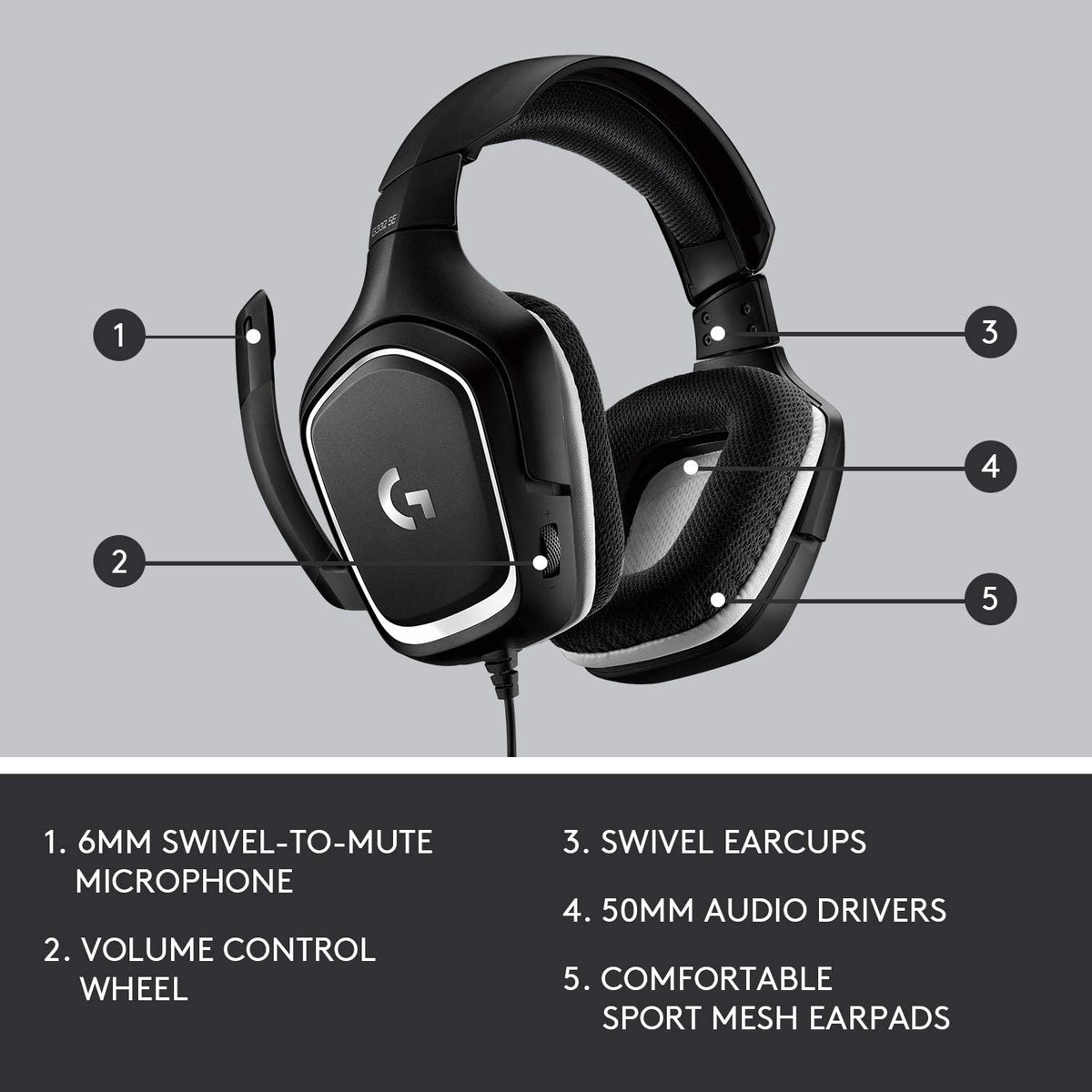 Logitech G332 SE Gaming Headset — Black