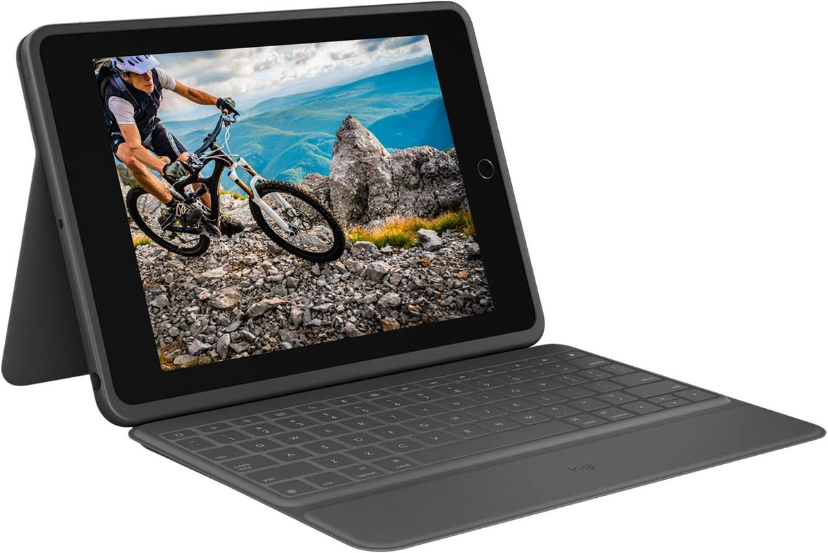 Logitech Rugged Folio Keyboard Case for iPad 7th Gen — Graphite
