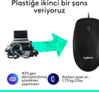 Logitech M100 Wired Mouse — Black