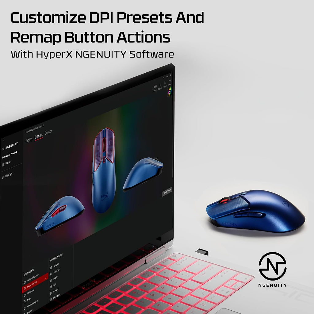 HyperX Pulsefire Haste 2 S Navy Wireless Gaming Mouse — product image 2