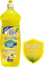 ECOLYTE+ Dishwashing Liquid Soap, Platinum Antibacterial Detergent & Perfect Shine (Lemon, 1 Liter) — additional view 2