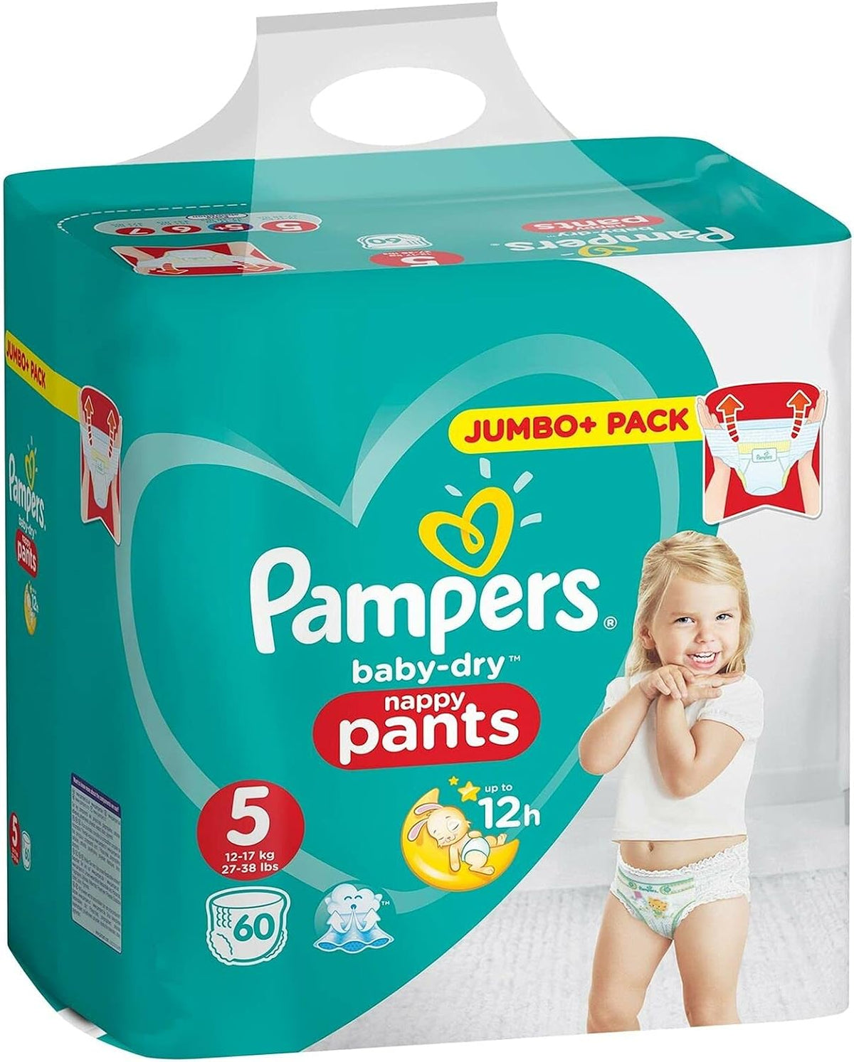 Pampers Baby-Dry Nappy Pants Size 5, 60 Nappy Pants