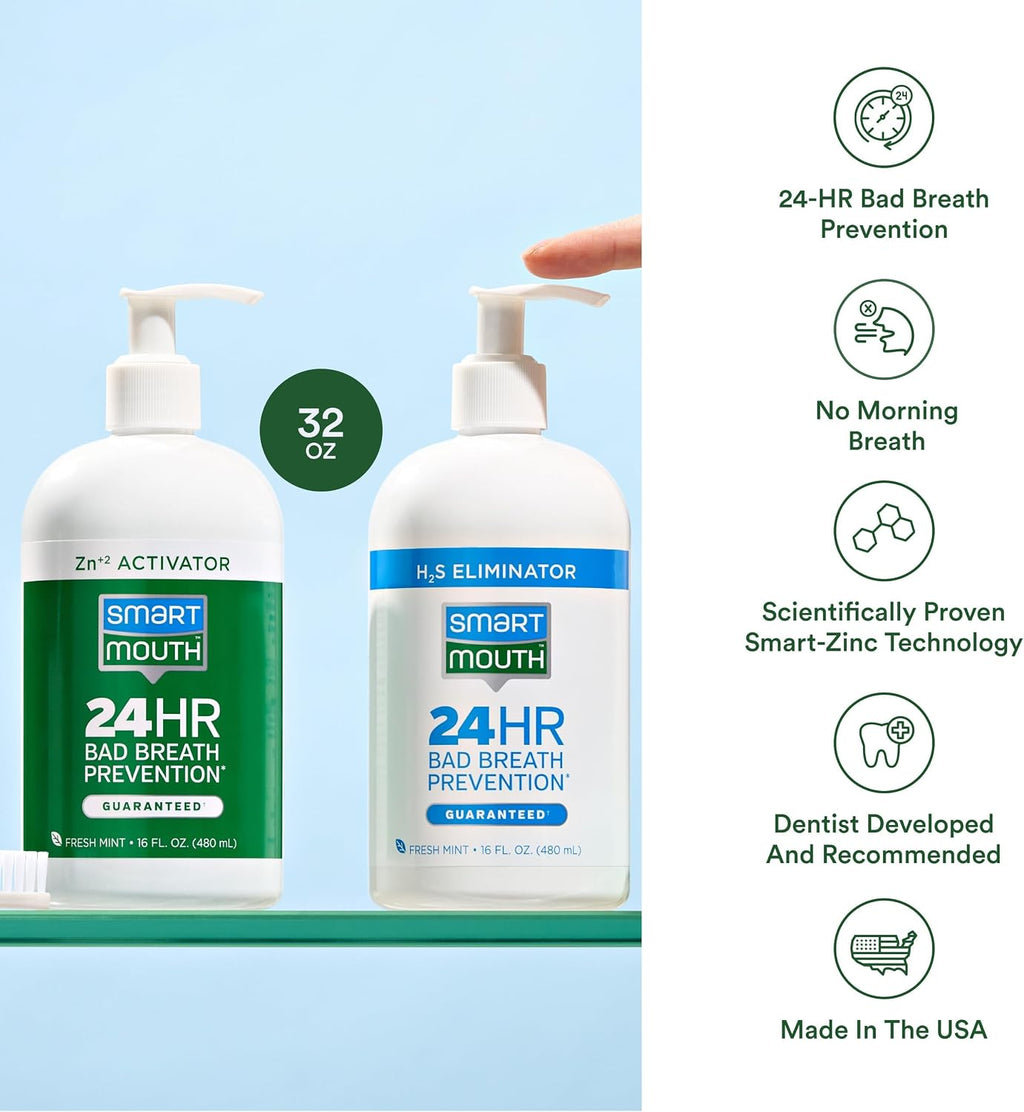 SmartMouth Original 2-Bottle Zinc Activated Mouthwash with Pumps, 16 fl oz — additional product view 4