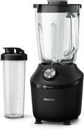 Philips 3000 Series Blender, ProBlend Crush Technology 600W, 2L, ProBlend System, Effective Capacity 1.25L, 2 Speed Settings and Pulse Function (HR2291/41) — Black