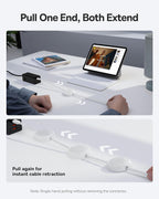 Baseus Free2Pull Mini Retractable USB-C to USB-C Cable 60W — 1m — White