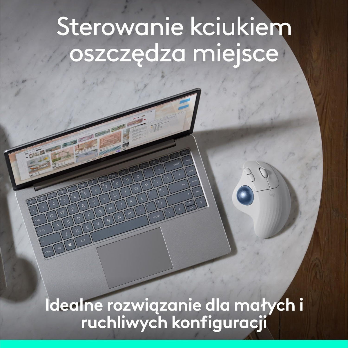 Logitech ERGO M575S Wireless Mouse — Off White