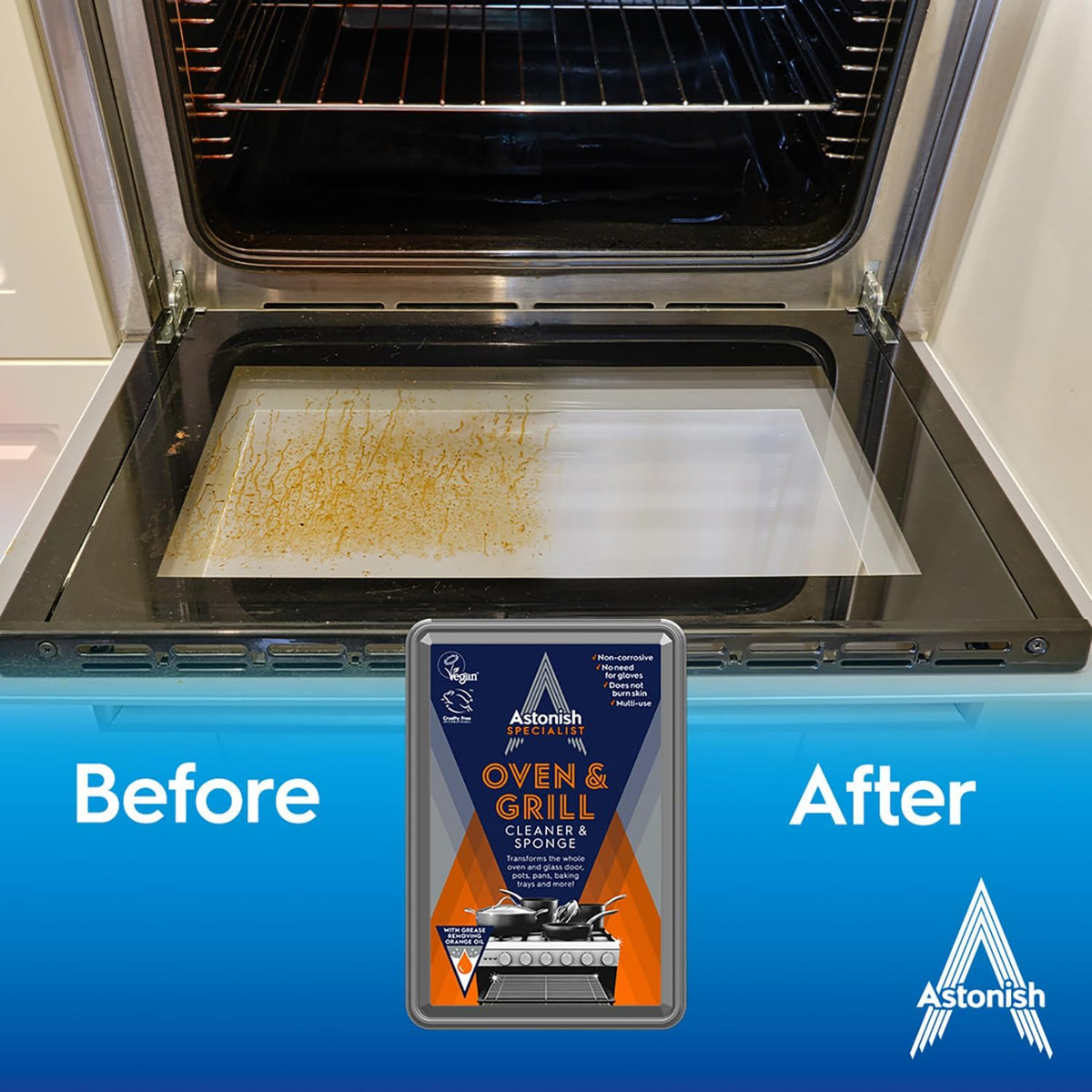 Astonish Oven & Grill Specialist Cleaner & Sponge, 250gm, HOAST046 — additional product view 4