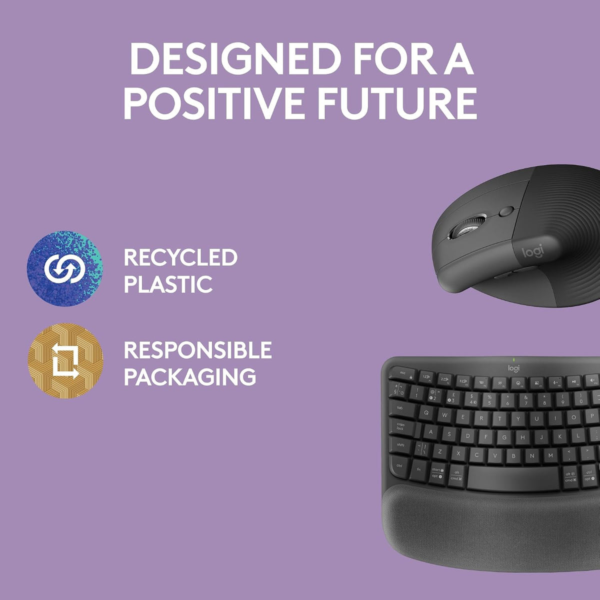 Logitech Wave Keys and Lift Ergonomic Combo — Graphite