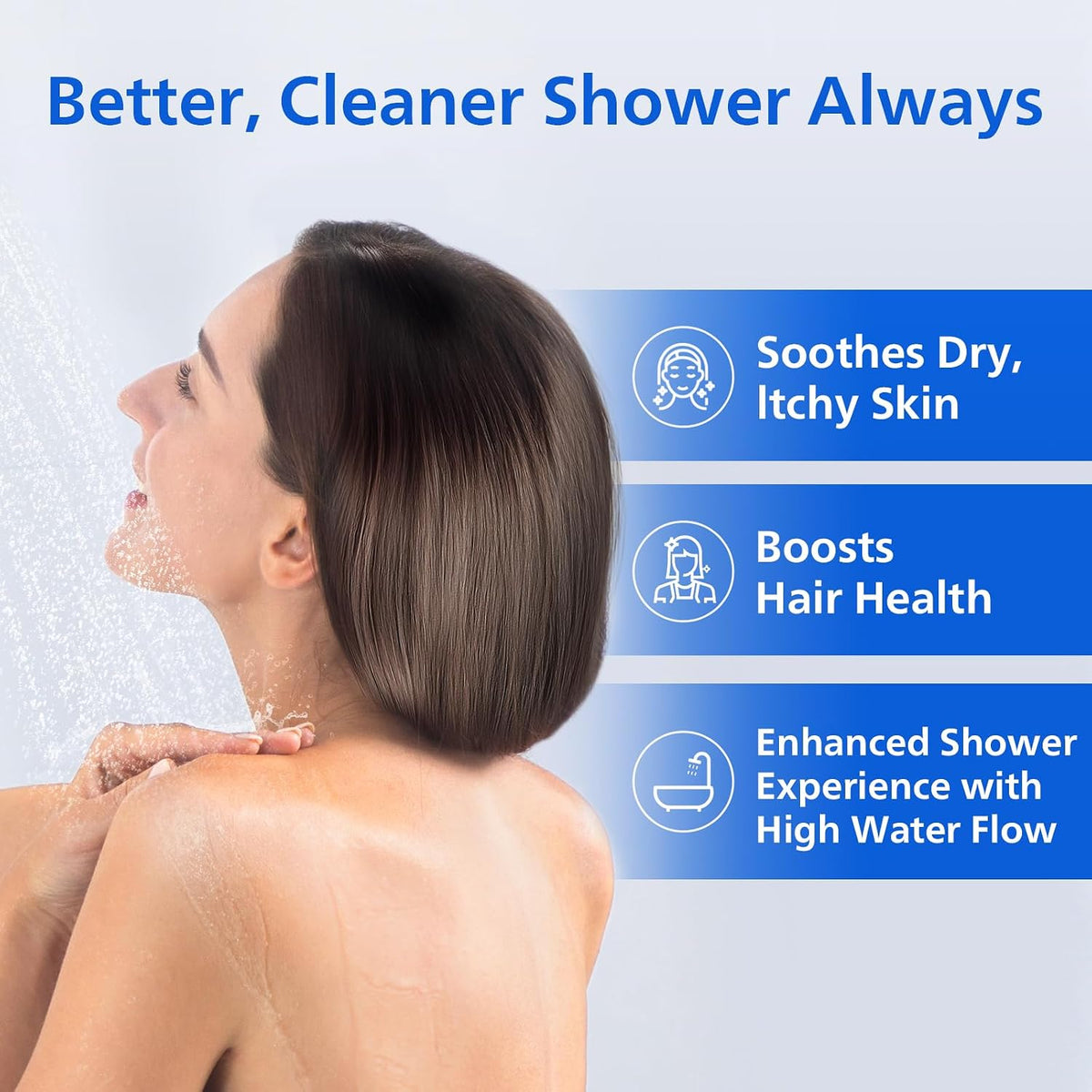 Philips Water AWP1775 - In-Line Shower Filter - Reduces Chlorine by up to 99 Percent I Easy to Install I Fits all UK and Eire Shower hoses and taps I HIGH WATER FLOW I CONVENIENT AND EASY I White — White