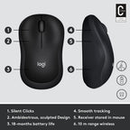 Logitech M220 Wireless Mouse — Black