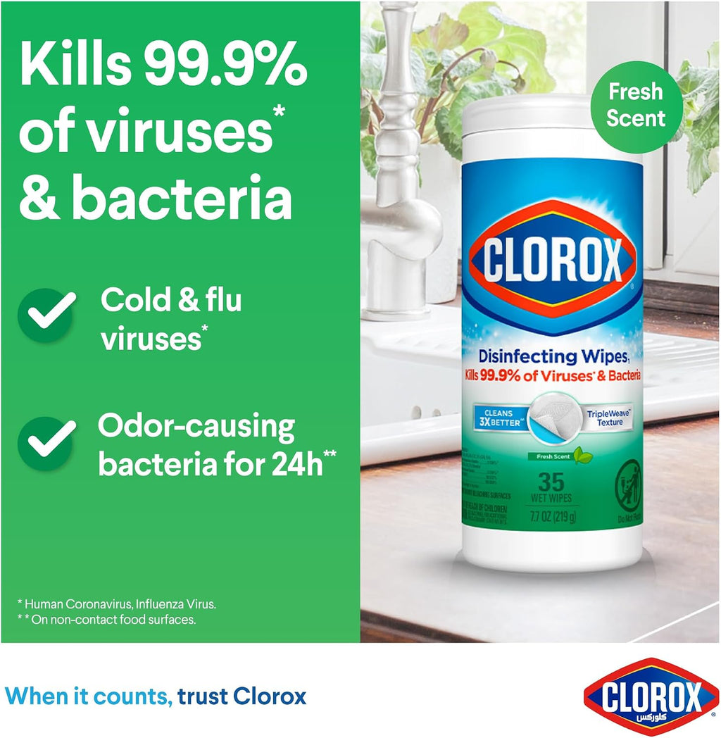Clorox 35 Count Disinfecting Wipes Fresh Scent (Pack of 2) — additional view 2