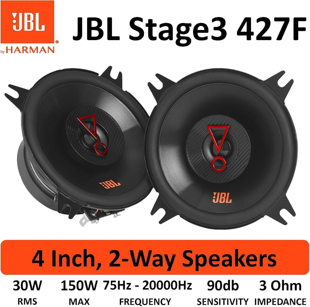 JBL Stage3 427F 4-Inch Car Speakers — Pair